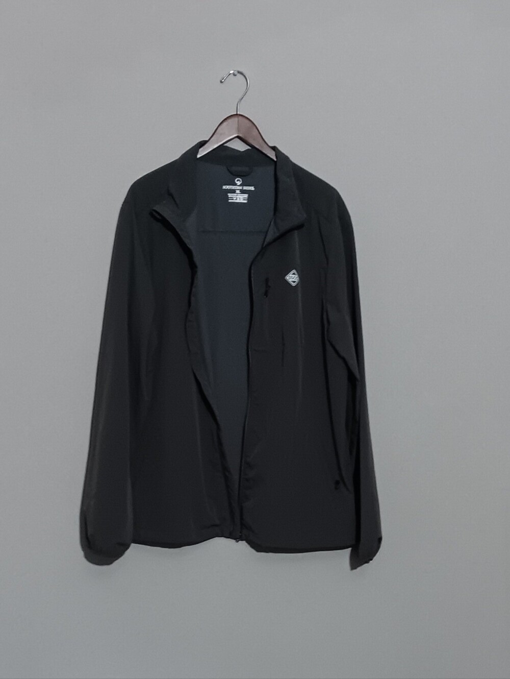 Ssco Men's Lightweight Full-Zip Jacket in Charcoal Gray